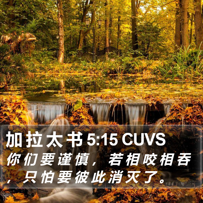 加 拉 太 书 5:15 CUVS Bible Study