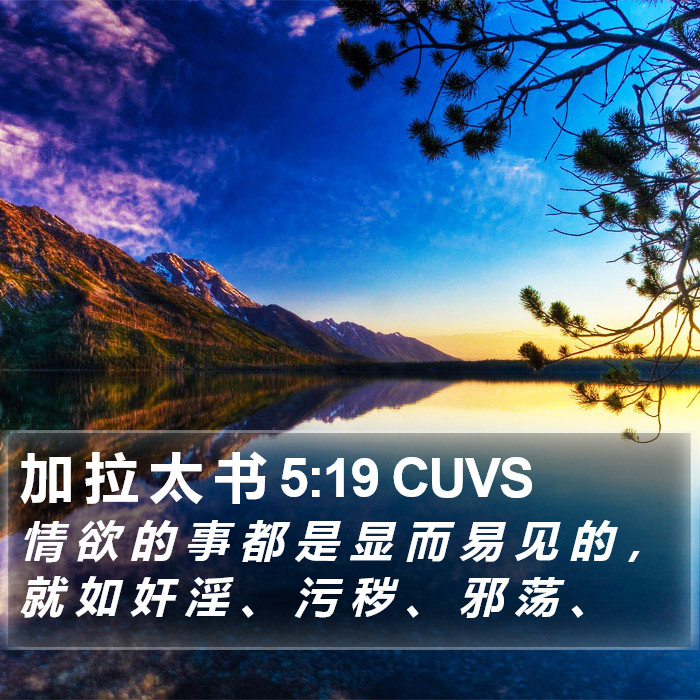 加 拉 太 书 5:19 CUVS Bible Study