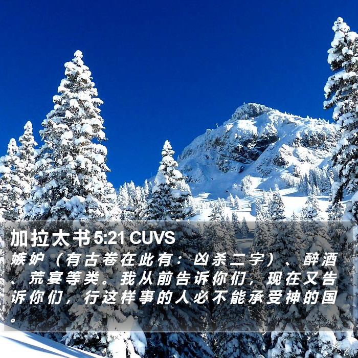 加 拉 太 书 5:21 CUVS Bible Study