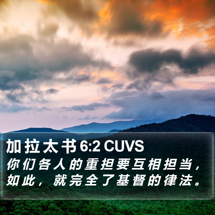 加 拉 太 书 6:2 CUVS Bible Study