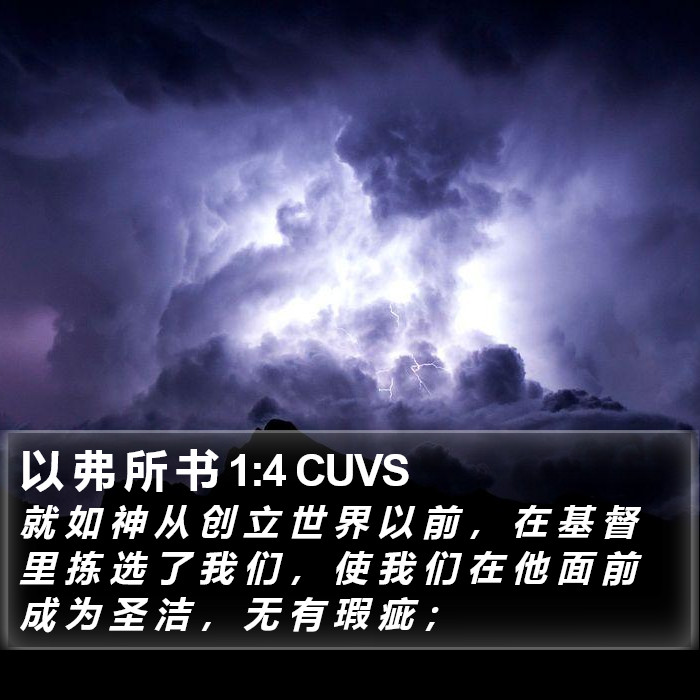 以 弗 所 书 1:4 CUVS Bible Study