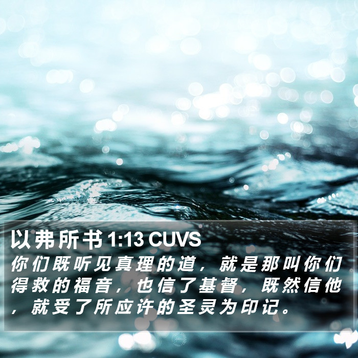 以 弗 所 书 1:13 CUVS Bible Study