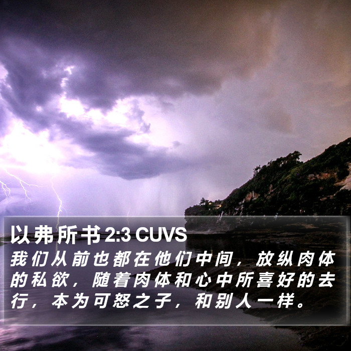 以 弗 所 书 2:3 CUVS Bible Study