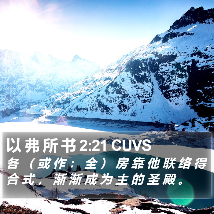 以 弗 所 书 2:21 CUVS Bible Study