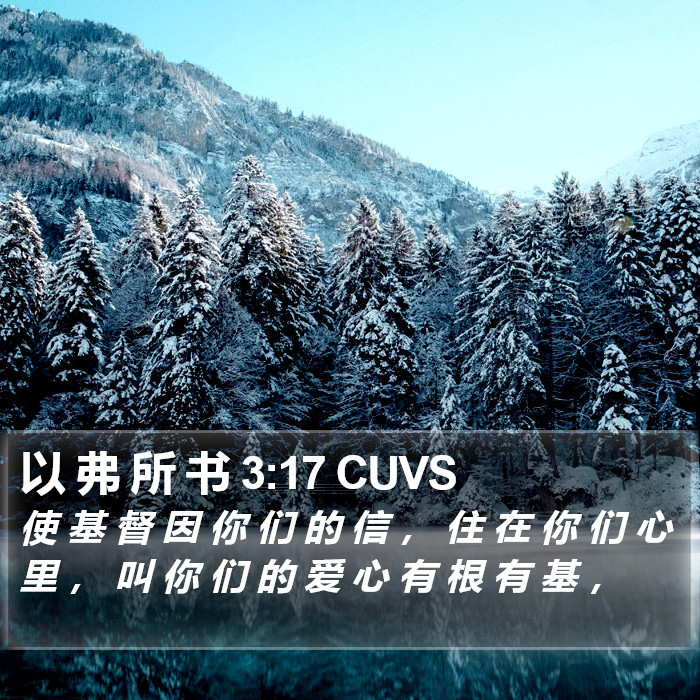 以 弗 所 书 3:17 CUVS Bible Study