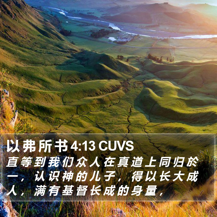 以 弗 所 书 4:13 CUVS Bible Study