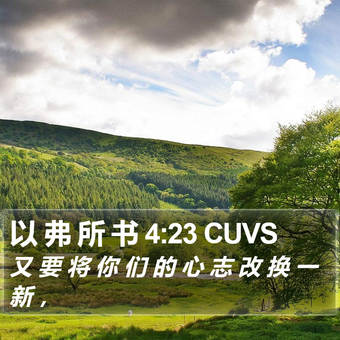 以 弗 所 书 4:23 CUVS Bible Study