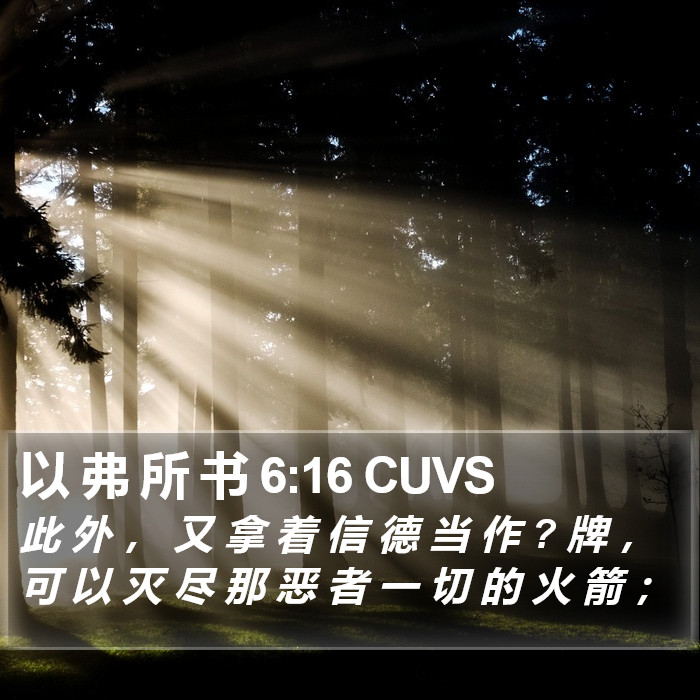 以 弗 所 书 6:16 CUVS Bible Study