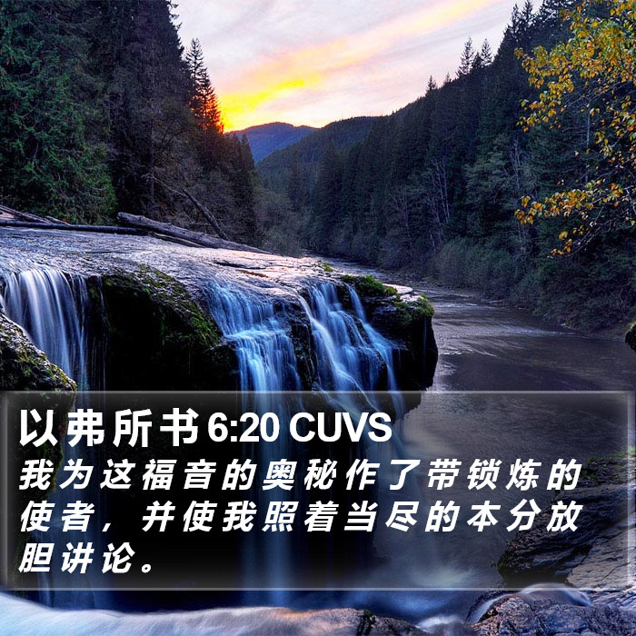 以 弗 所 书 6:20 CUVS Bible Study