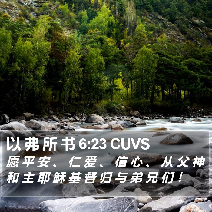 以 弗 所 书 6:23 CUVS Bible Study