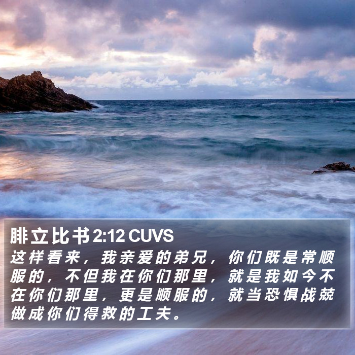 腓 立 比 书 2:12 CUVS Bible Study