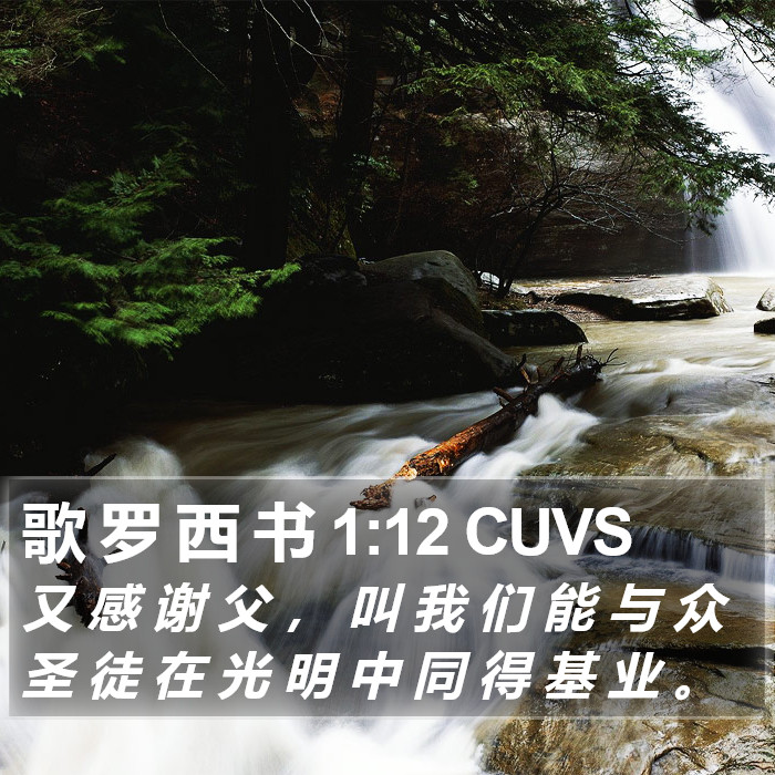 歌 罗 西 书 1:12 CUVS Bible Study