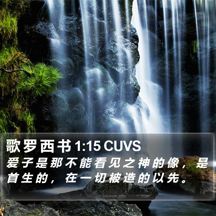 歌 罗 西 书 1:15 CUVS Bible Study