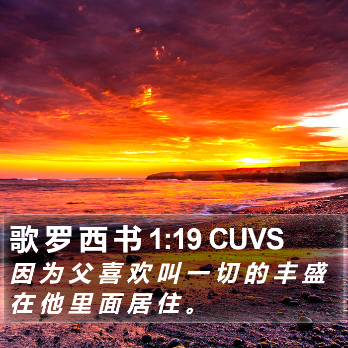 歌 罗 西 书 1:19 CUVS Bible Study