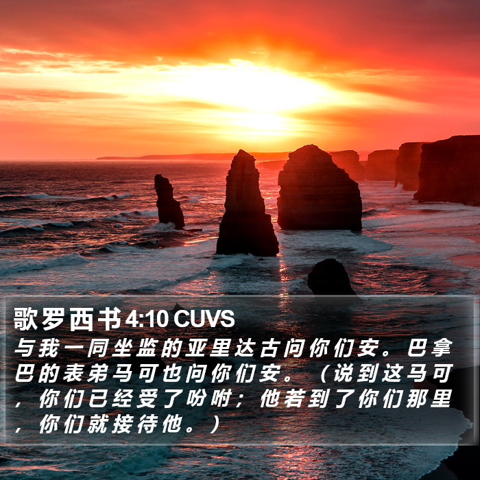 歌 罗 西 书 4:10 CUVS Bible Study