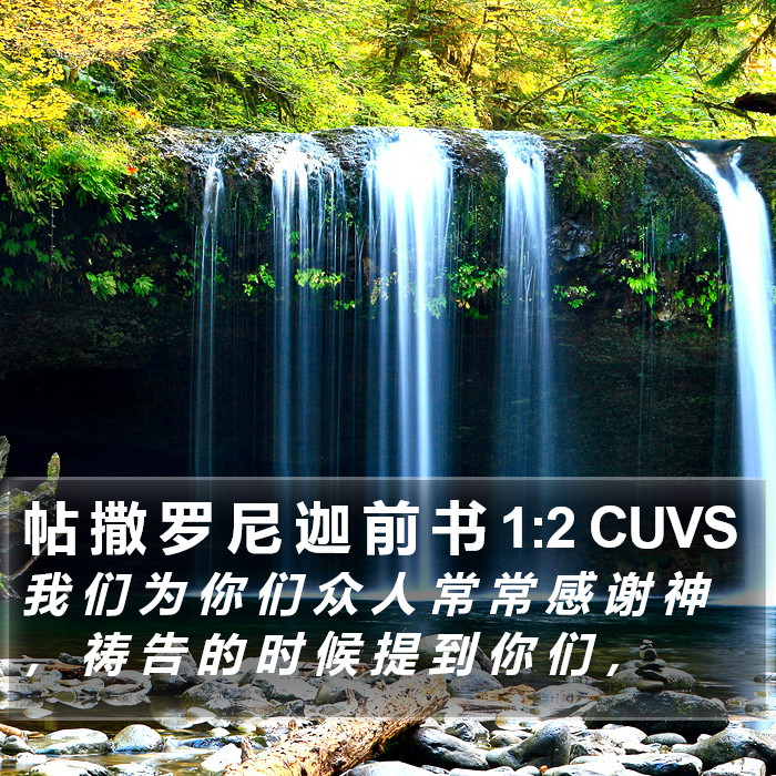 帖 撒 罗 尼 迦 前 书 1:2 CUVS Bible Study