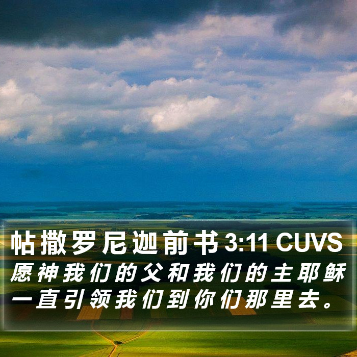 帖 撒 罗 尼 迦 前 书 3:11 CUVS Bible Study