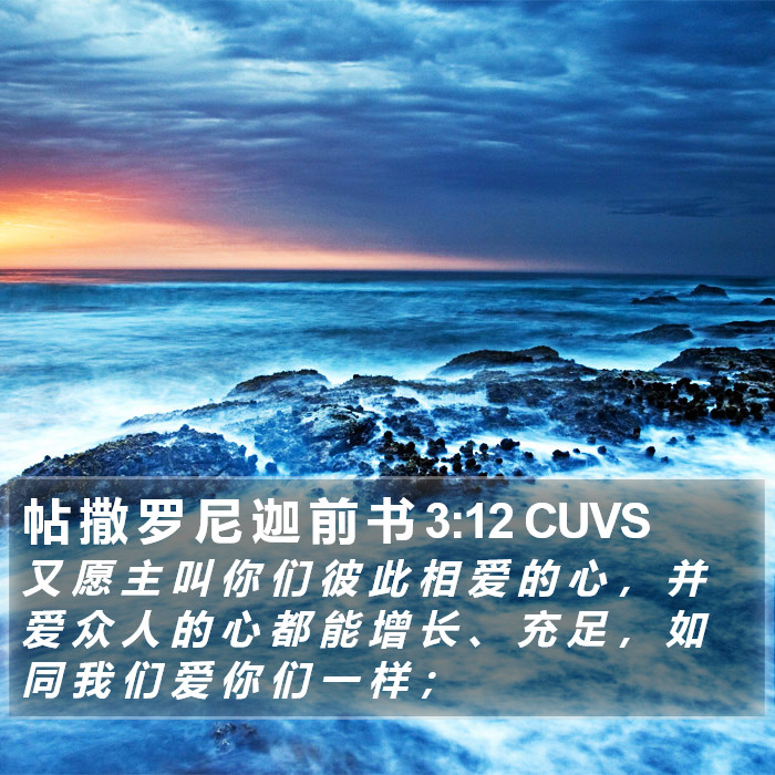 帖 撒 罗 尼 迦 前 书 3:12 CUVS Bible Study
