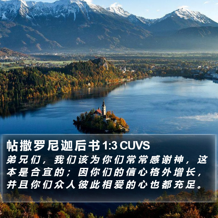 帖 撒 罗 尼 迦 后 书 1:3 CUVS Bible Study