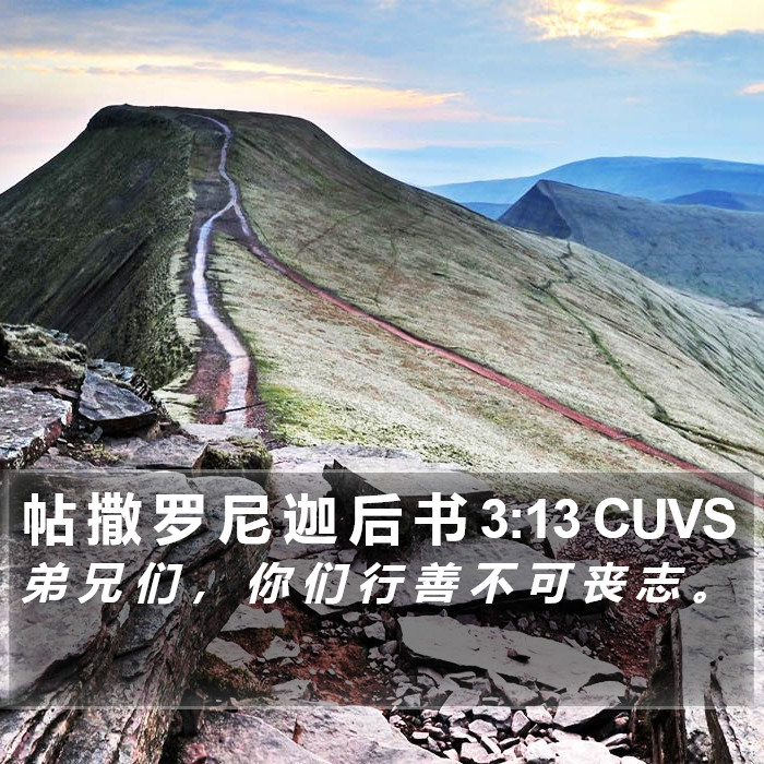 帖 撒 罗 尼 迦 后 书 3:13 CUVS Bible Study