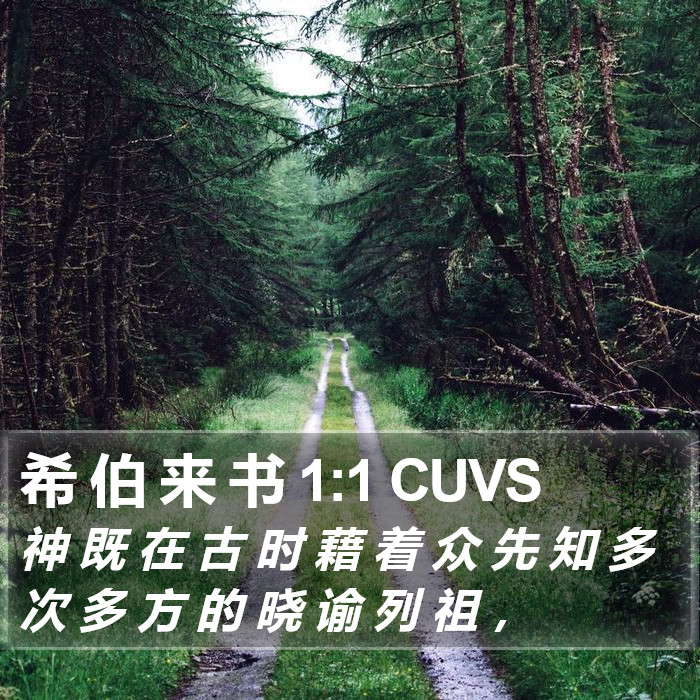 希 伯 来 书 1:1 CUVS Bible Study