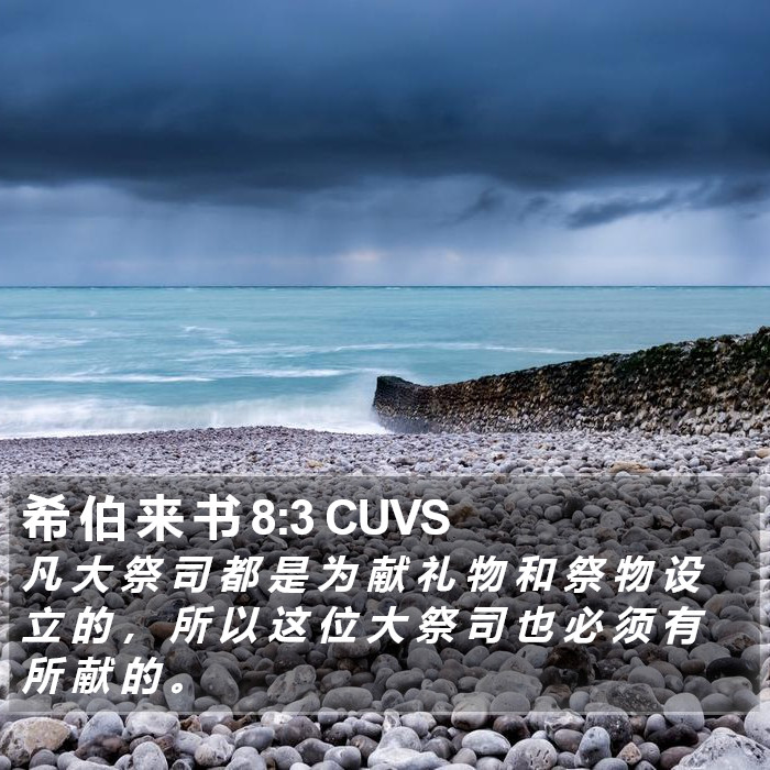 希 伯 来 书 8:3 CUVS Bible Study