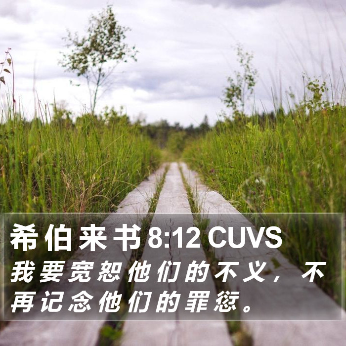 希 伯 来 书 8:12 CUVS Bible Study