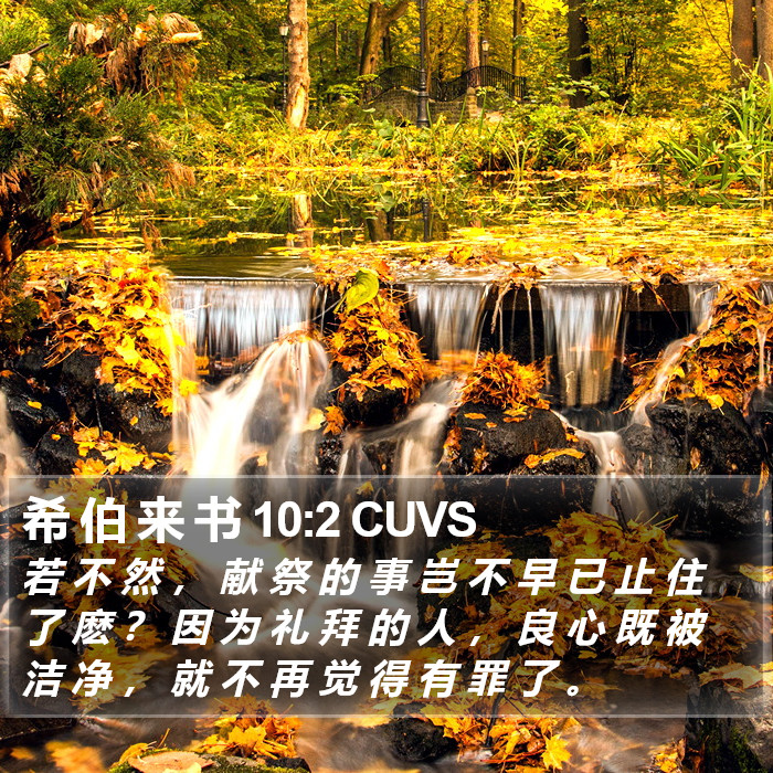 希 伯 来 书 10:2 CUVS Bible Study