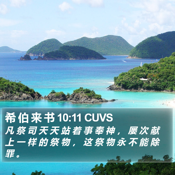 希 伯 来 书 10:11 CUVS Bible Study