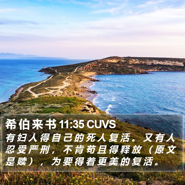 希 伯 来 书 11:35 CUVS Bible Study