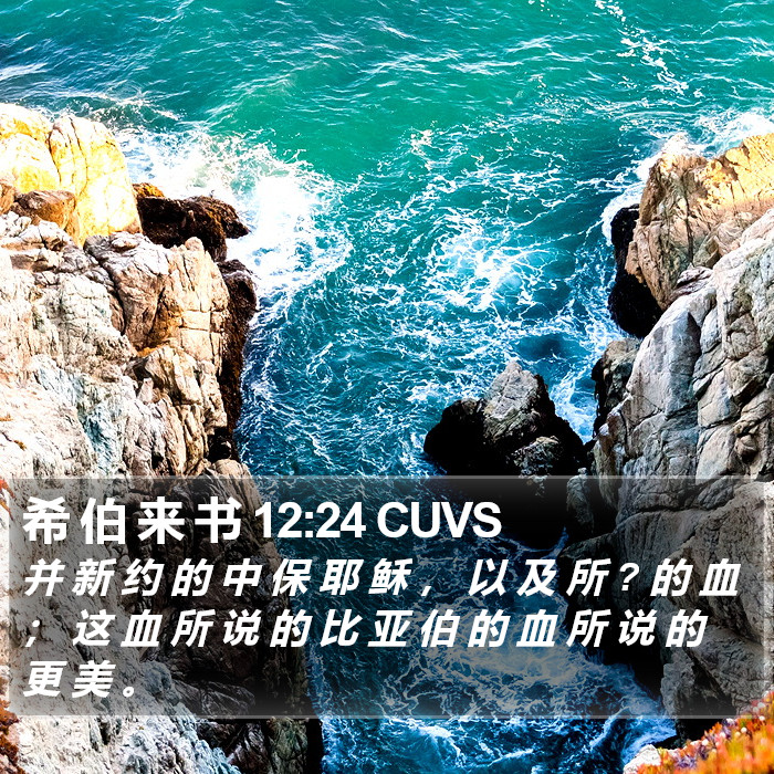 希 伯 来 书 12:24 CUVS Bible Study