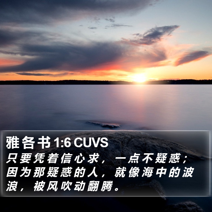 雅 各 书 1:6 CUVS Bible Study