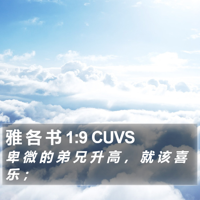 雅 各 书 1:9 CUVS Bible Study