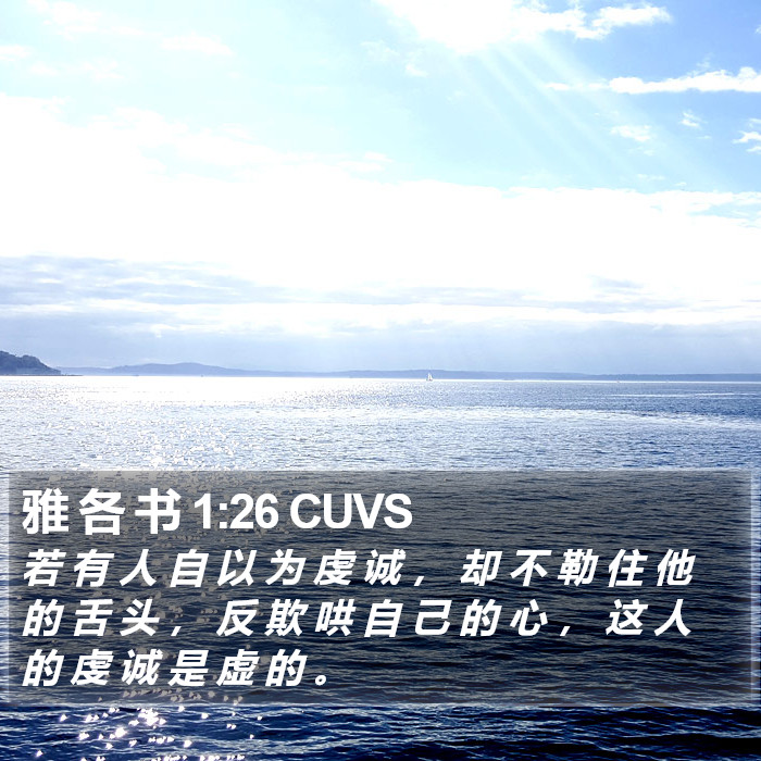 雅 各 书 1:26 CUVS Bible Study