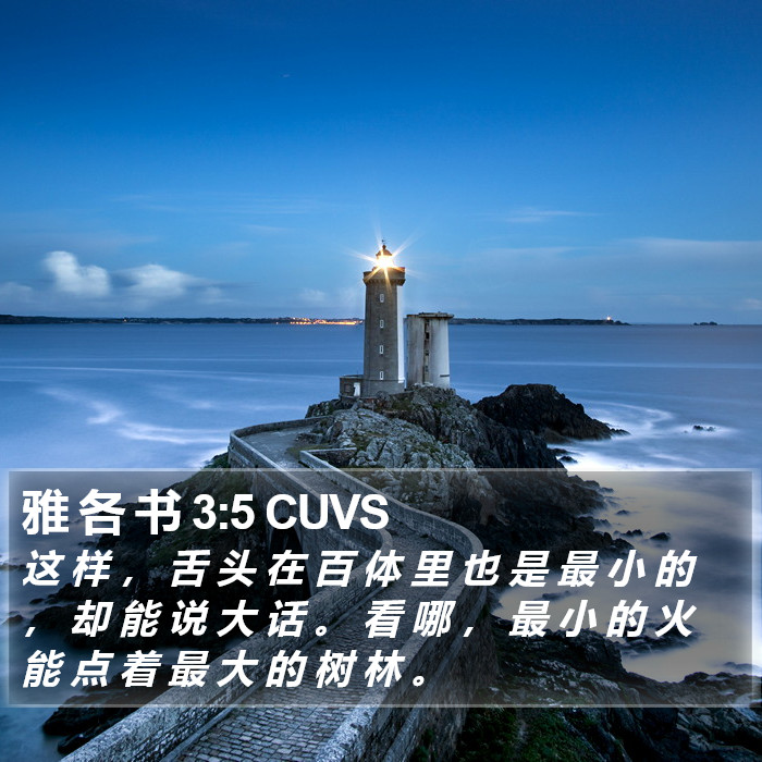 雅 各 书 3:5 CUVS Bible Study