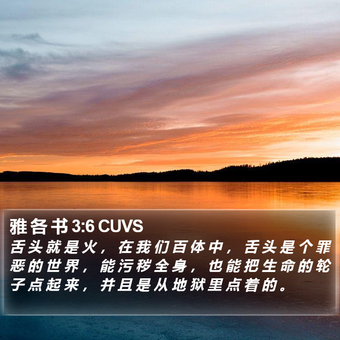 雅 各 书 3:6 CUVS Bible Study