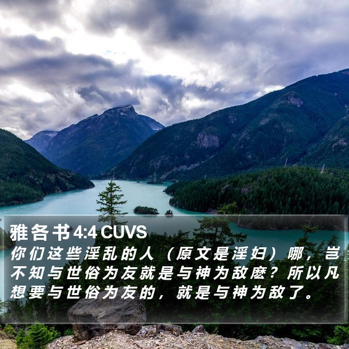 雅 各 书 4:4 CUVS Bible Study