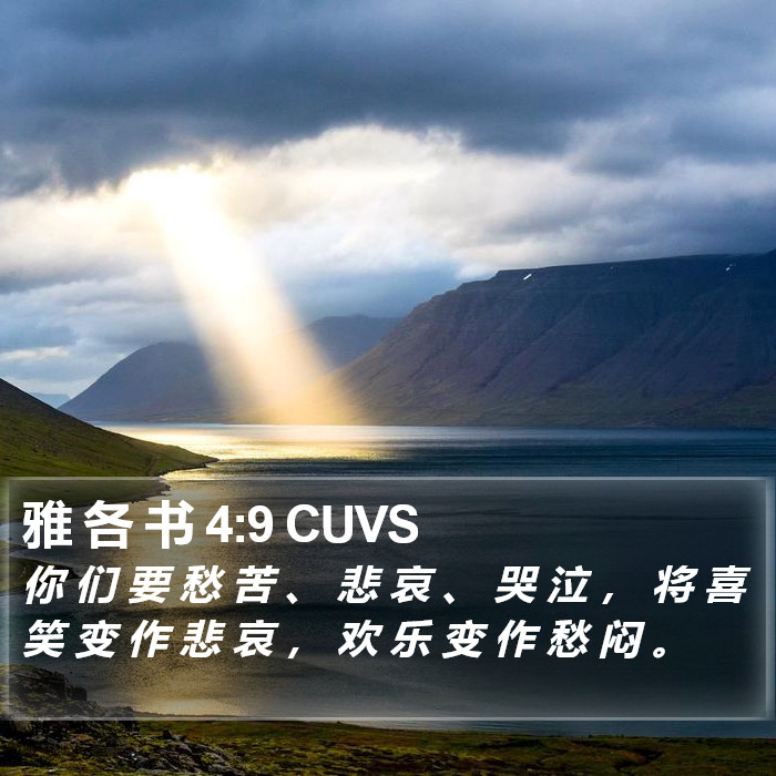 雅 各 书 4:9 CUVS Bible Study