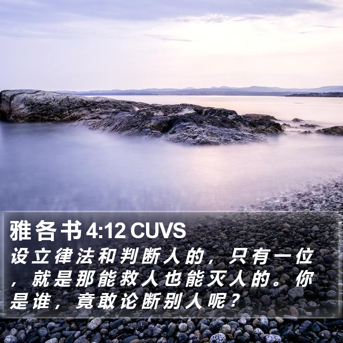 雅 各 书 4:12 CUVS Bible Study