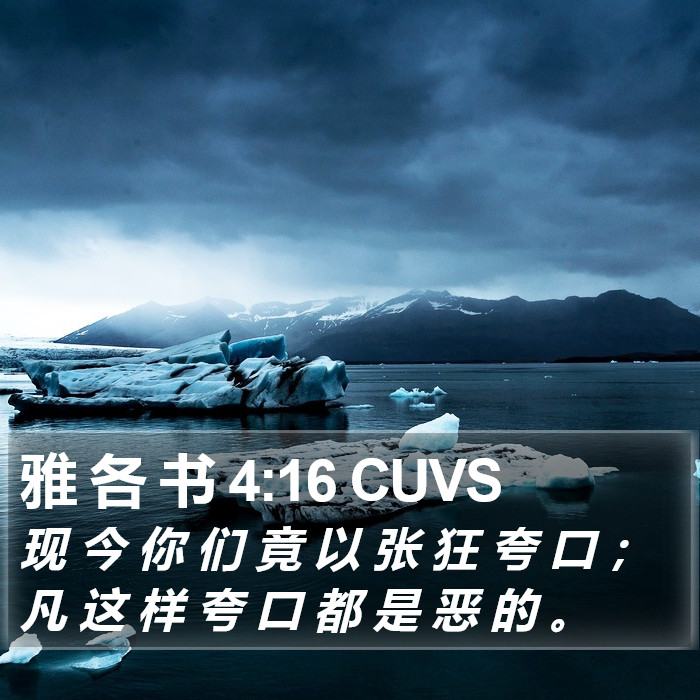 雅 各 书 4:16 CUVS Bible Study