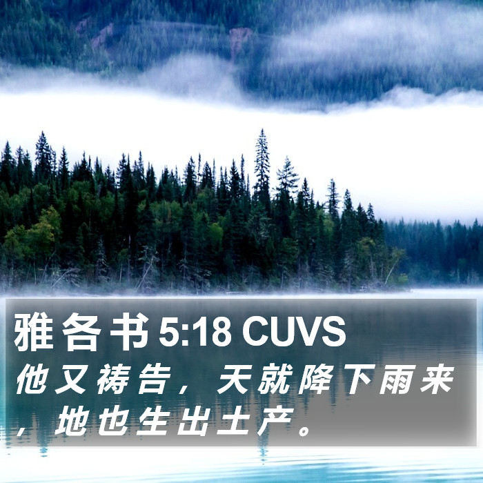 雅 各 书 5:18 CUVS Bible Study