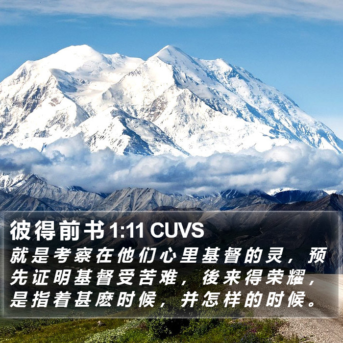 彼 得 前 书 1:11 CUVS Bible Study