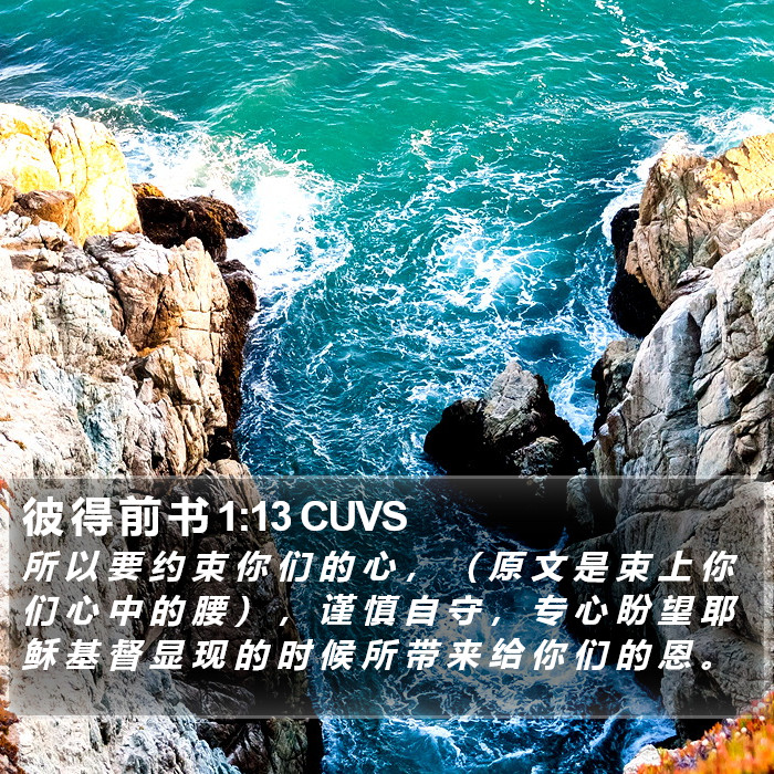 彼 得 前 书 1:13 CUVS Bible Study