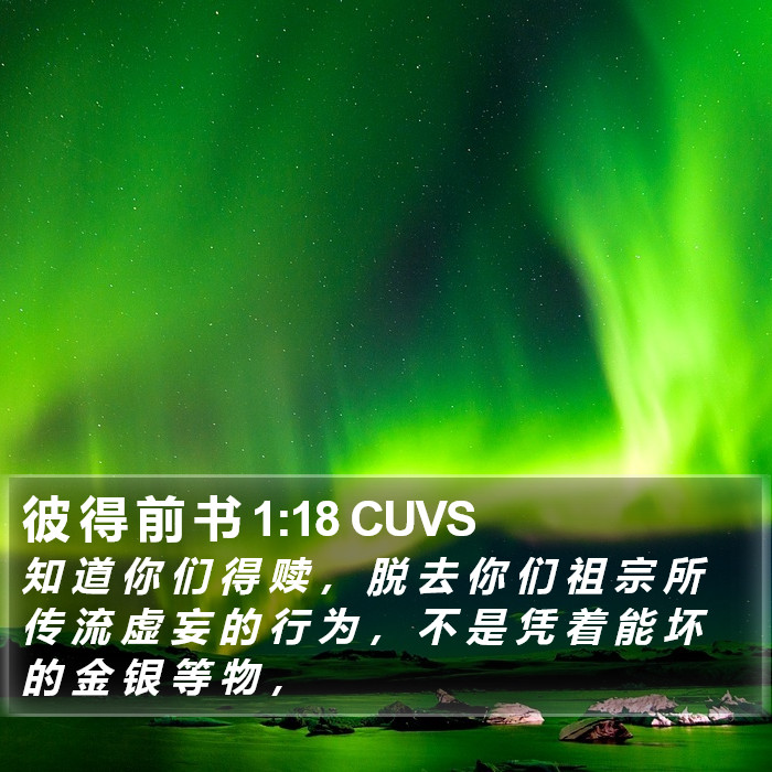 彼 得 前 书 1:18 CUVS Bible Study