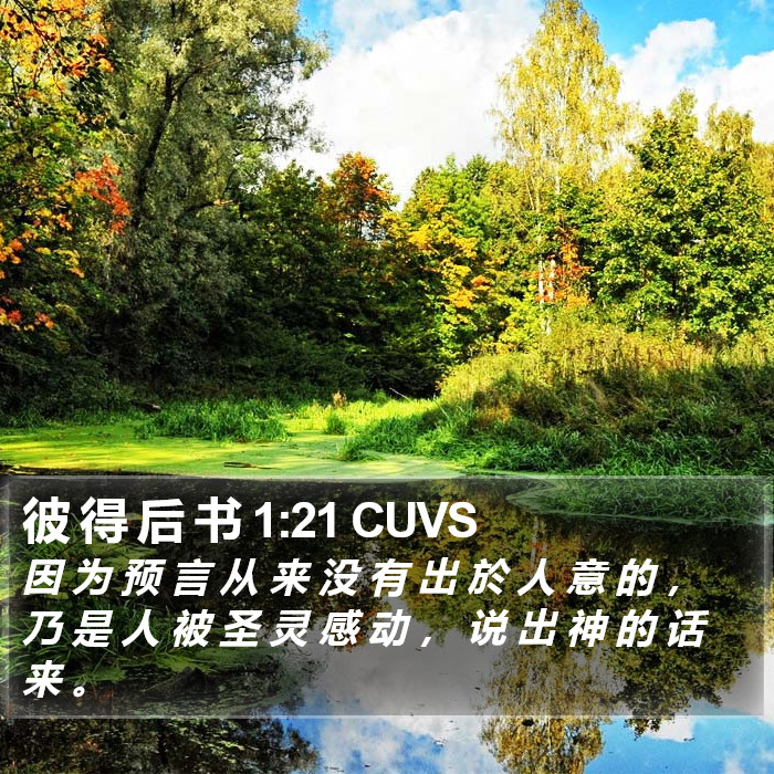 彼 得 后 书 1:21 CUVS Bible Study