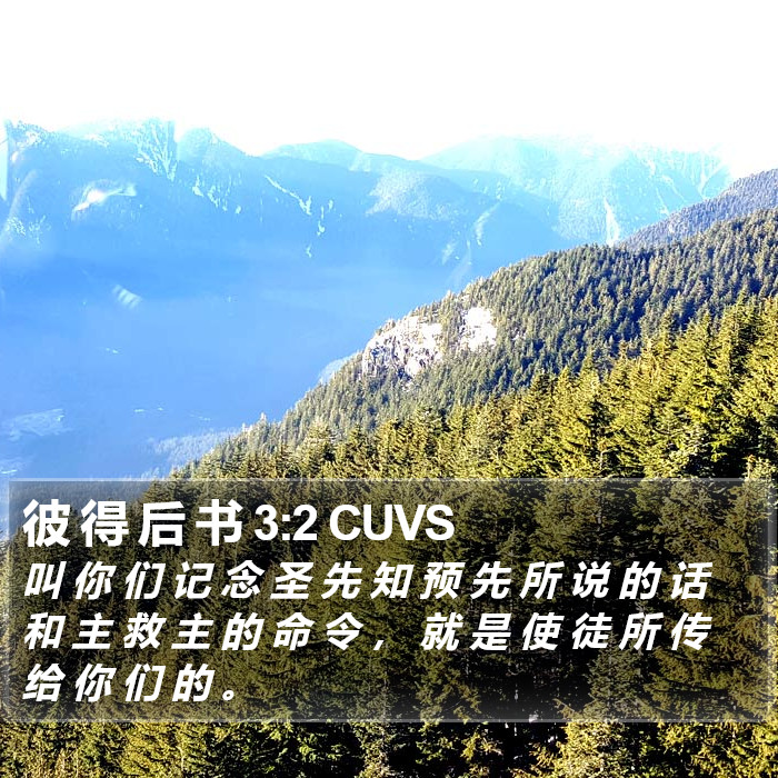 彼 得 后 书 3:2 CUVS Bible Study