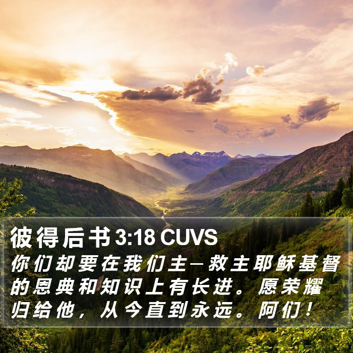 彼 得 后 书 3:18 CUVS Bible Study