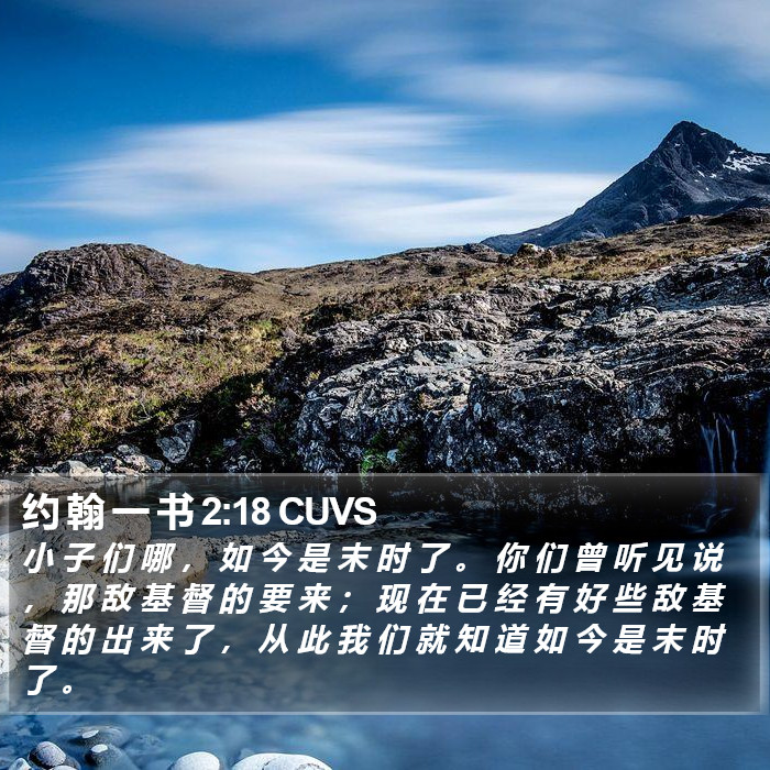约 翰 一 书 2:18 CUVS Bible Study