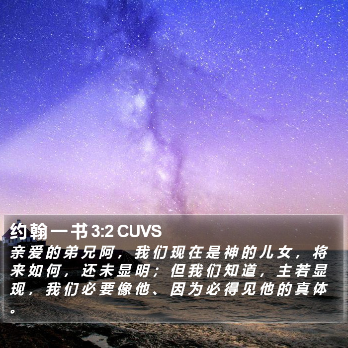 约 翰 一 书 3:2 CUVS Bible Study