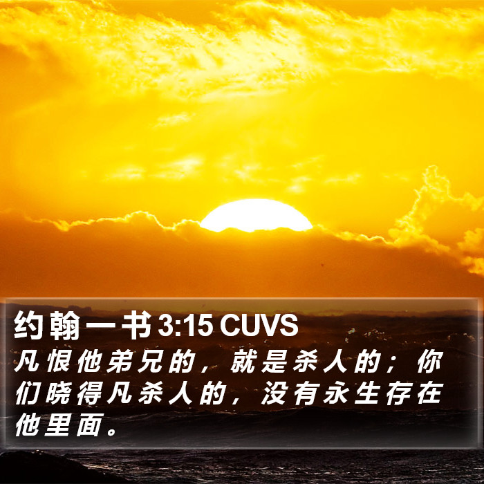 约 翰 一 书 3:15 CUVS Bible Study